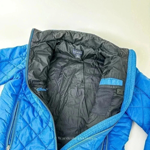 Blue Quilted Lands' End Jacket - Picture 4 of 5